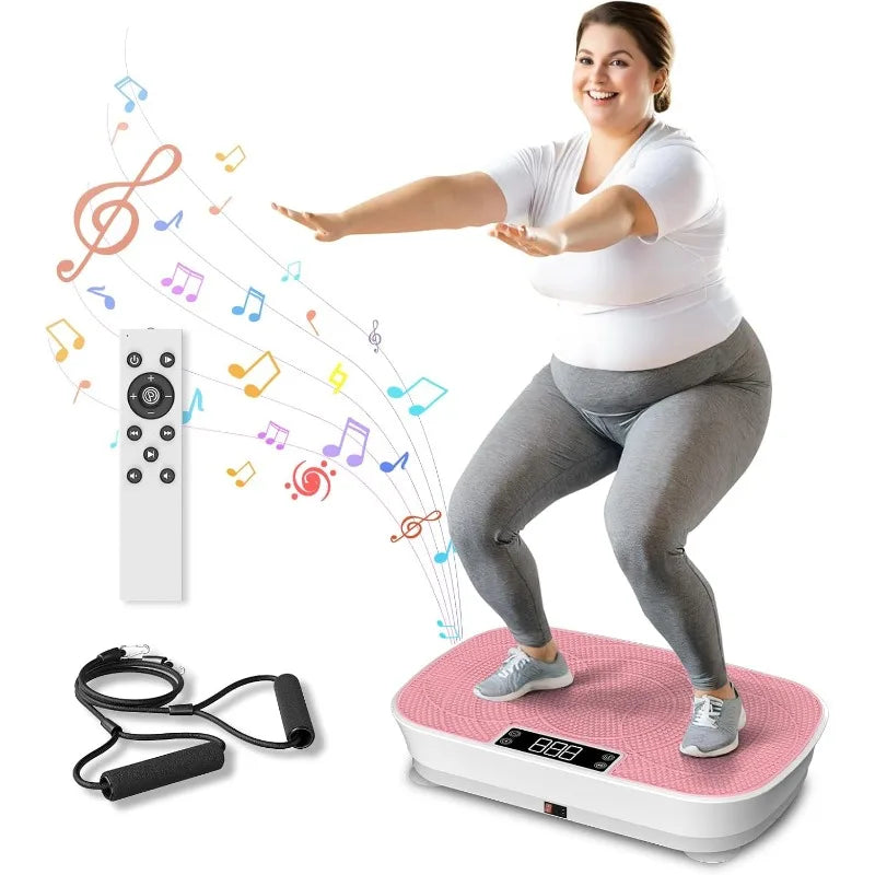 Vibration Plate Exercise Machine - Bluetooth Music & 400LBS Capacity for Lymphatic Drainage