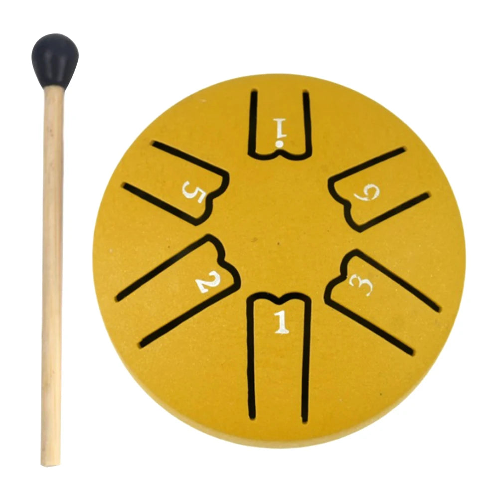 3 Inches 6 Notes Rain Chime Drum Instrument Percussion Musical Instruments for Yoga, Meditation, Unique Gift