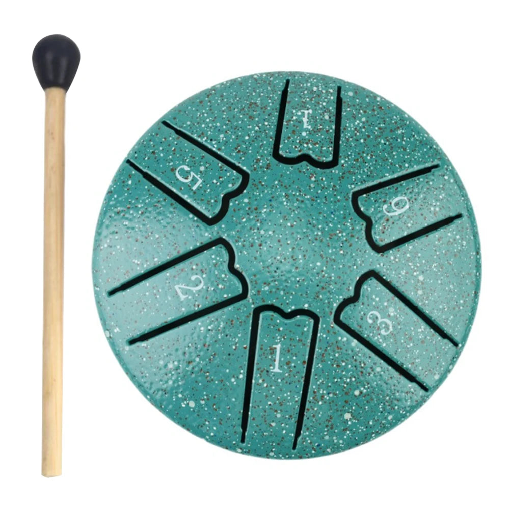 3 Inches 6 Notes Rain Chime Drum Instrument Percussion Musical Instruments for Yoga, Meditation, Unique Gift