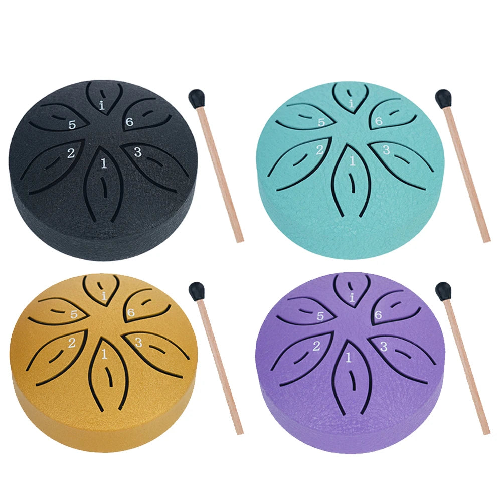3 Inches 6 Notes Rain Drum for Outside/Indoor Mini Handpan Drum for Yoga, Meditation, Unique Gift
