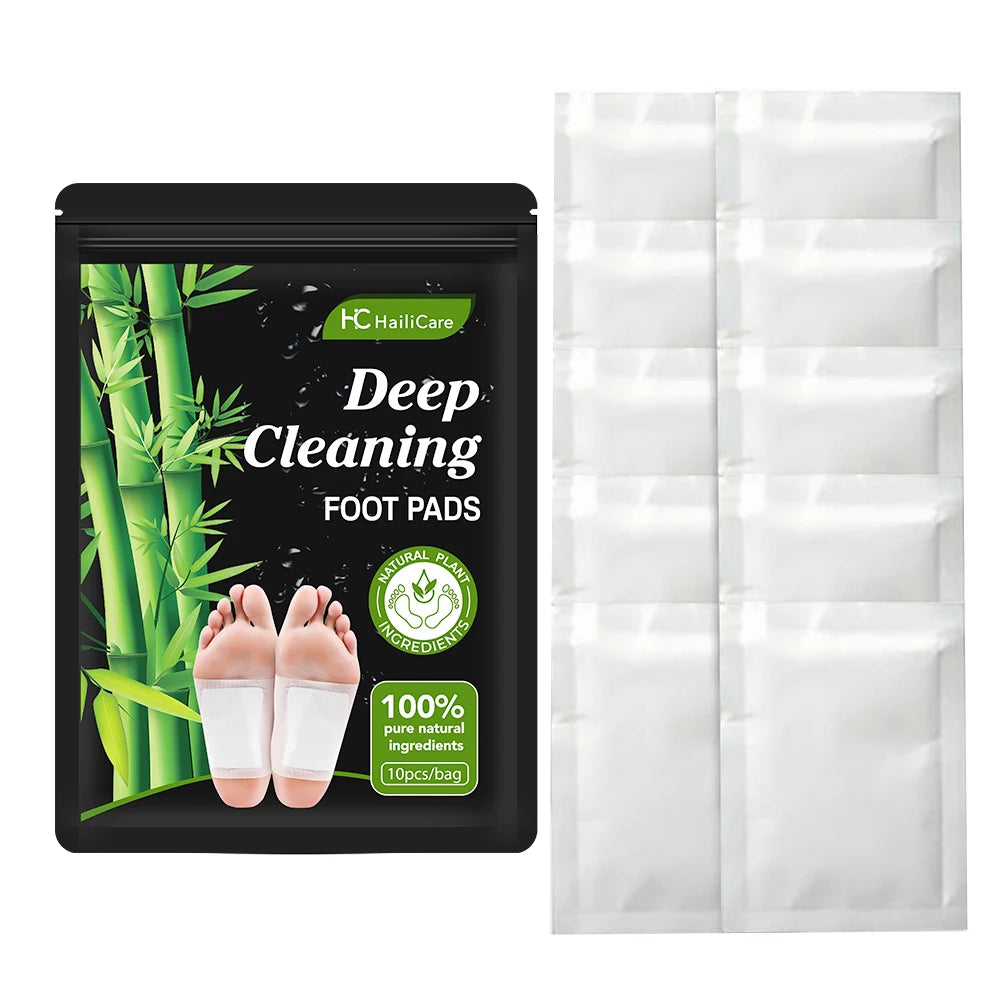10pcs/Bag Foot Pads Detoxifying All-natural Bamboo Deep Cleansing, Improve Sleep, Relaxation, Relief Stress