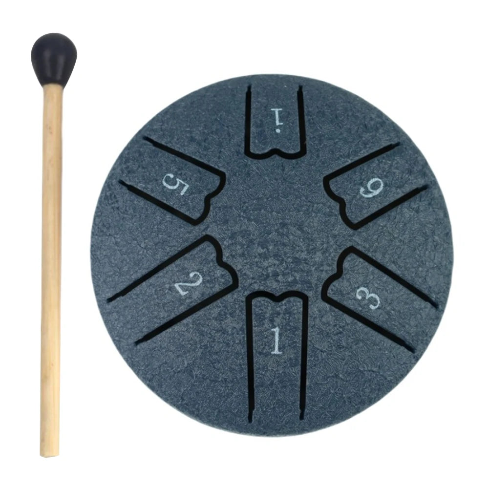 3 Inches 6 Notes Rain Chime Drum Instrument Percussion Musical Instruments for Yoga, Meditation, Unique Gift