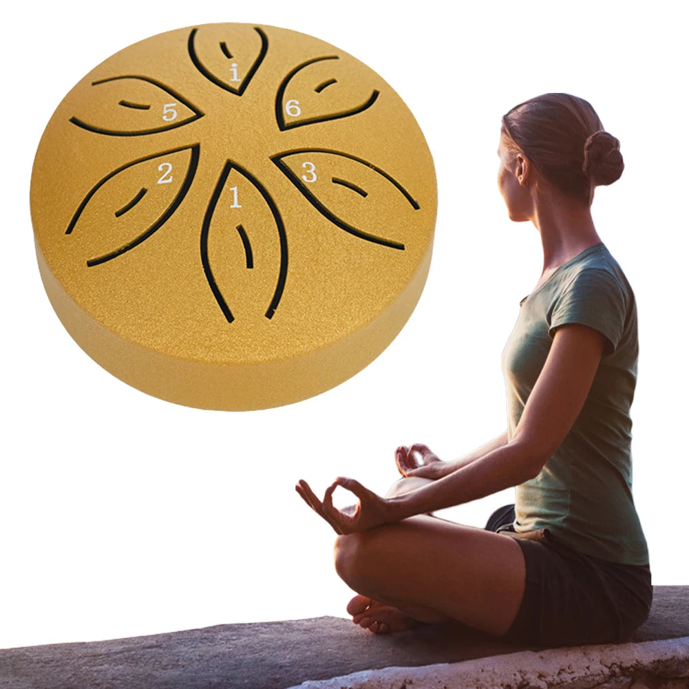 3 Inches 6 Notes Rain Drum for Outside/Indoor Mini Handpan Drum for Yoga, Meditation, Unique Gift