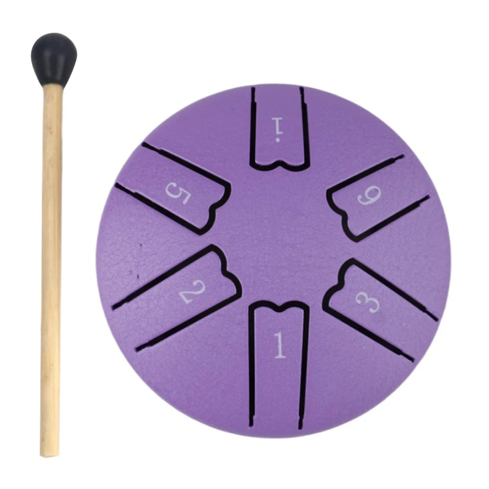 3 Inches 6 Notes Rain Chime Drum Instrument Percussion Musical Instruments for Yoga, Meditation, Unique Gift