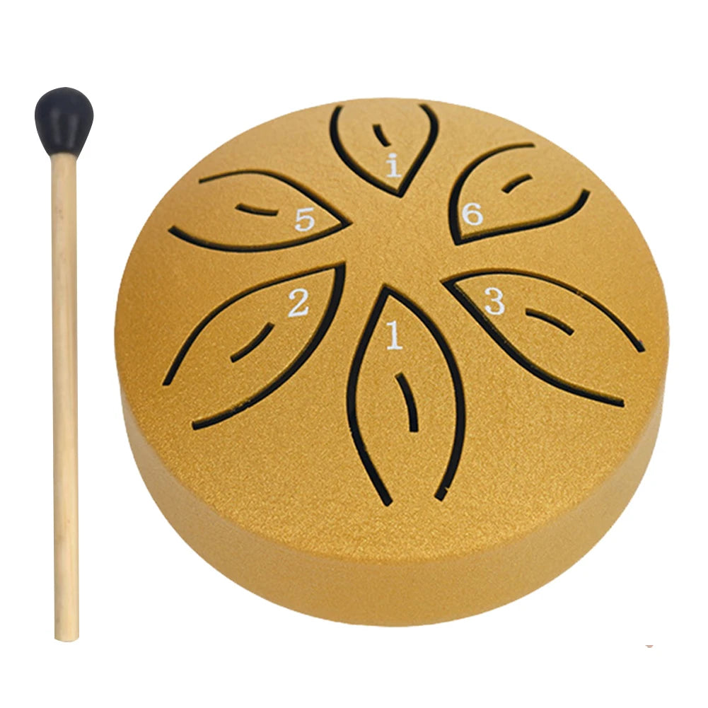 3 Inches 6 Notes Rain Drum for Outside/Indoor Mini Handpan Drum for Yoga, Meditation, Unique Gift