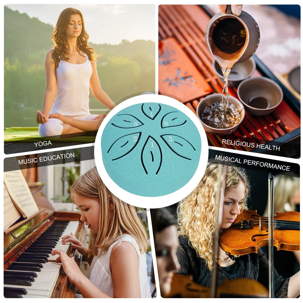 3 Inches 6 Notes Rain Drum for Outside/Indoor Mini Handpan Drum for Yoga, Meditation, Unique Gift