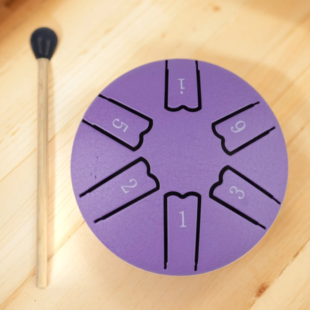 3 Inches 6 Notes Rain Chime Drum Instrument Percussion Musical Instruments for Yoga, Meditation, Unique Gift
