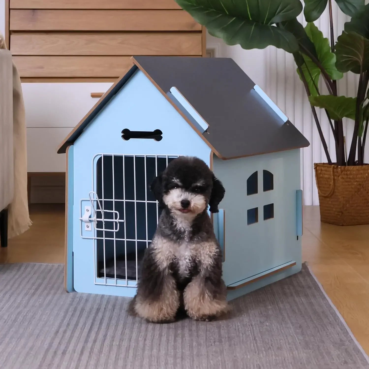 Dog House Indoor for Small Dogs or Cats, Cozy Wooden Design, Small Bed House