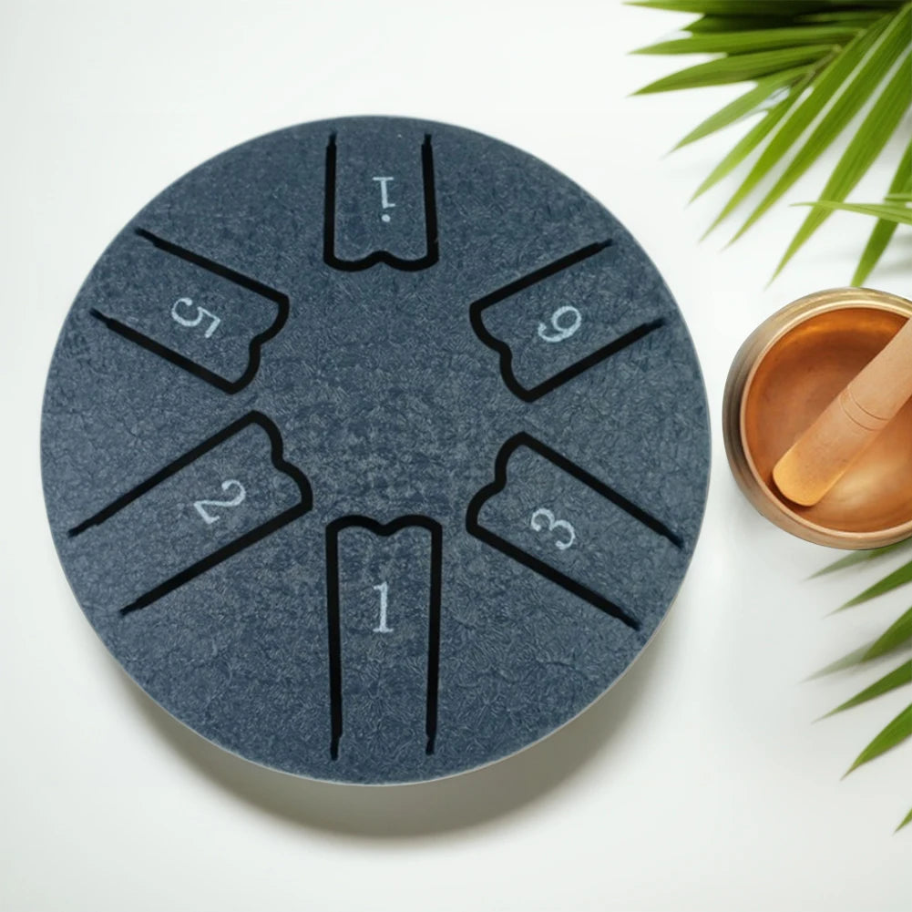 3 Inches 6 Notes Rain Chime Drum Instrument Percussion Musical Instruments for Yoga, Meditation, Unique Gift