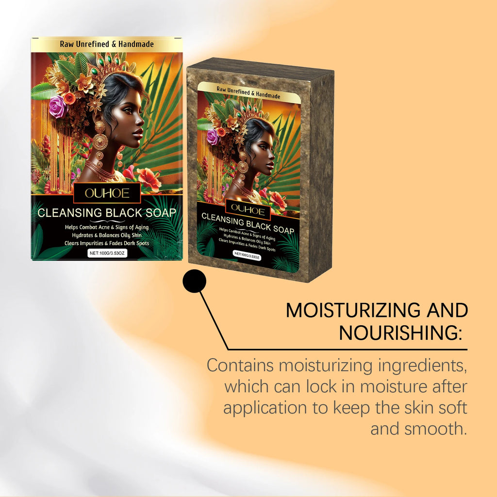 Ouhoe 100g Pore Cleansing Body Soap Remove Dark Spots, Dead Skin, Moisturizing, Oil Control, Exfoliating