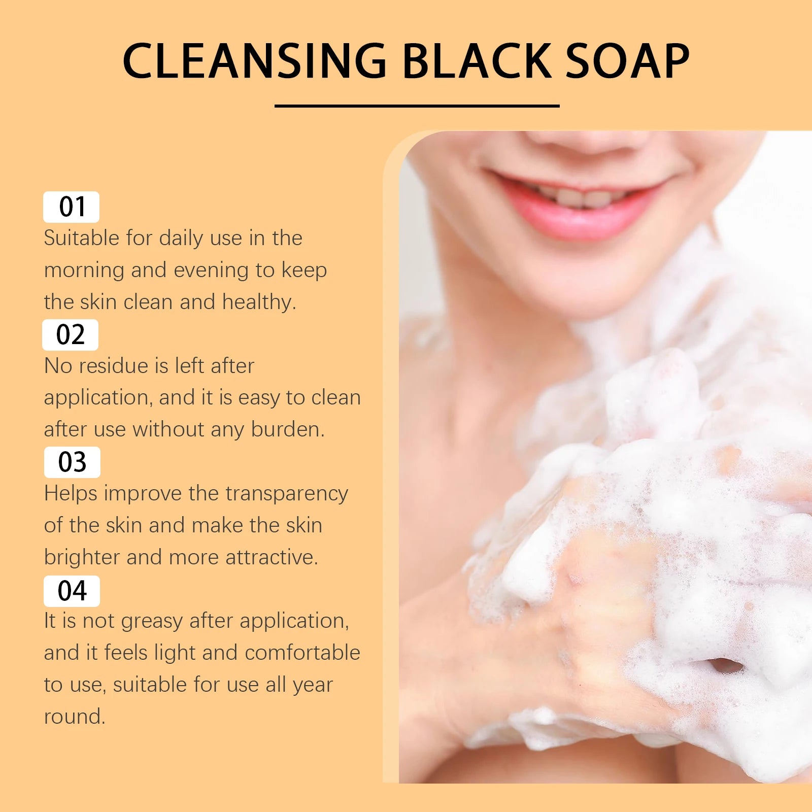 Ouhoe 100g Pore Cleansing Body Soap Remove Dark Spots, Dead Skin, Moisturizing, Oil Control, Exfoliating