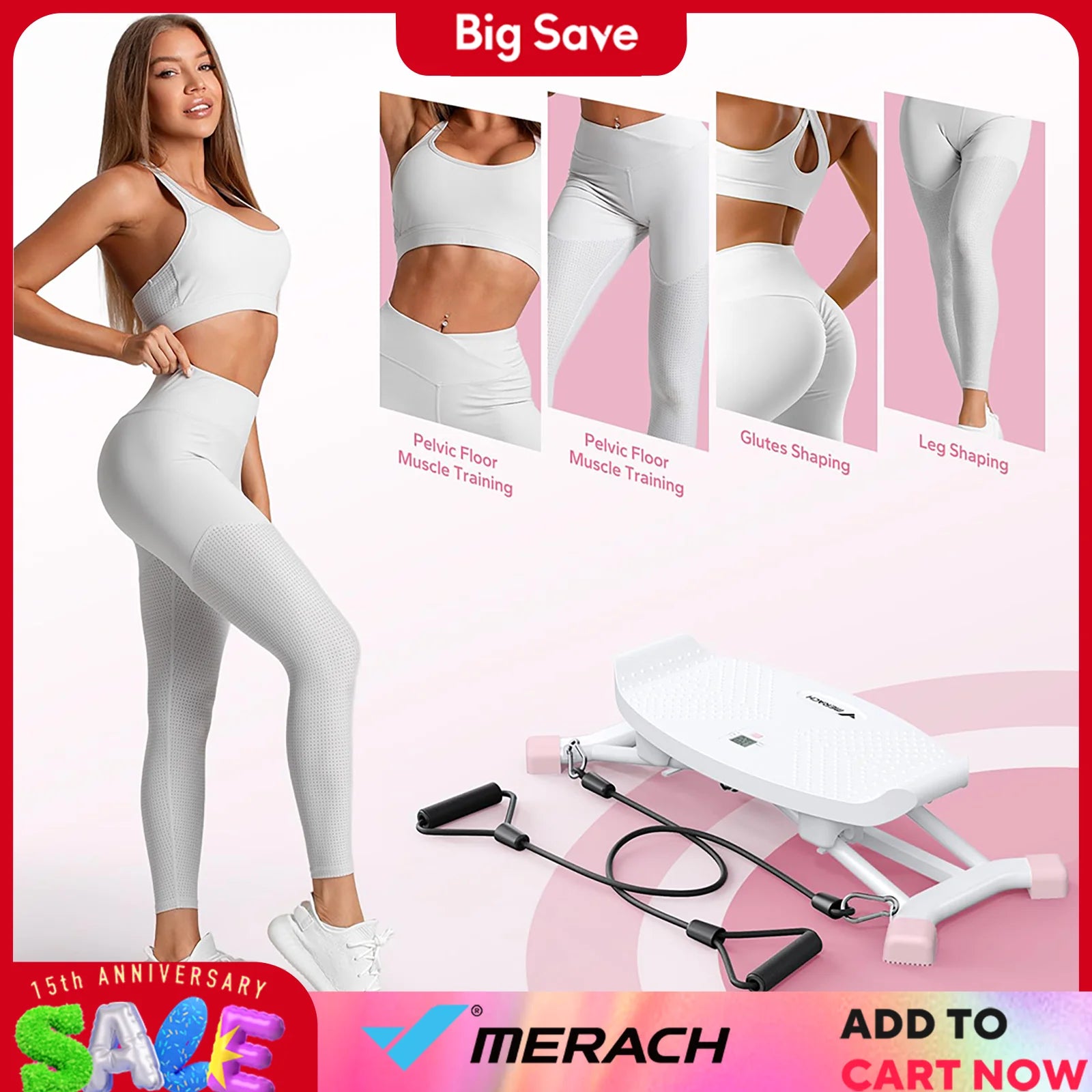 MERACH Ski Machine Simulated Training Machine, Leg Exercise, Cardio, Full Body Aerobic Exercise Equipment