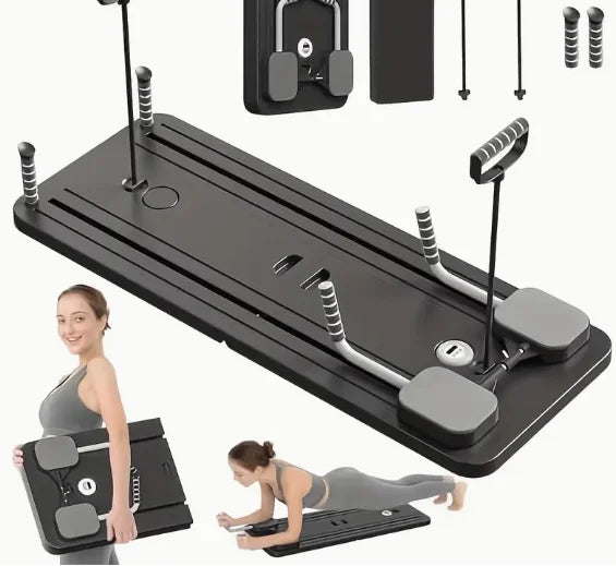 Pilates Board - Pilates Reformer Set, Multi-Purpose, Foldable 5 in 1 Sliding Board