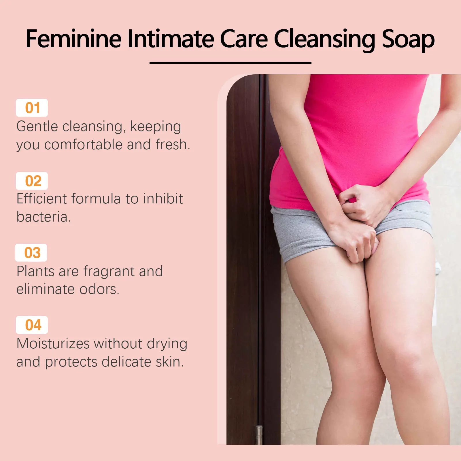 North Moon 100g Cleansing Body Yoni Soap PH Balance, Moisturizing Female Wash, Remove Odor, Itch Relieve