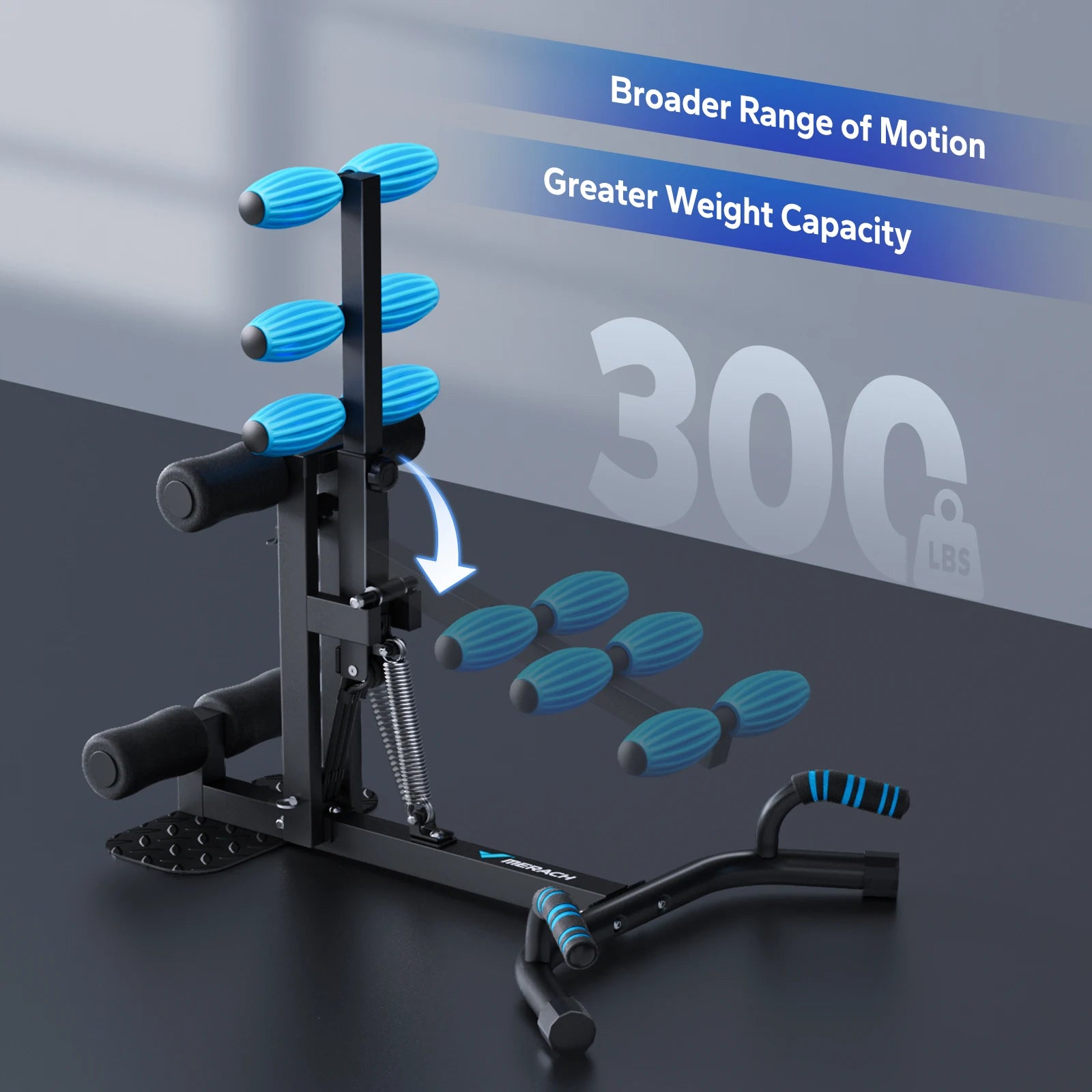MERACH Deep Squat Machine Adjustable Glutes Trainer, Core, Leg, Push Up Workout Machine
