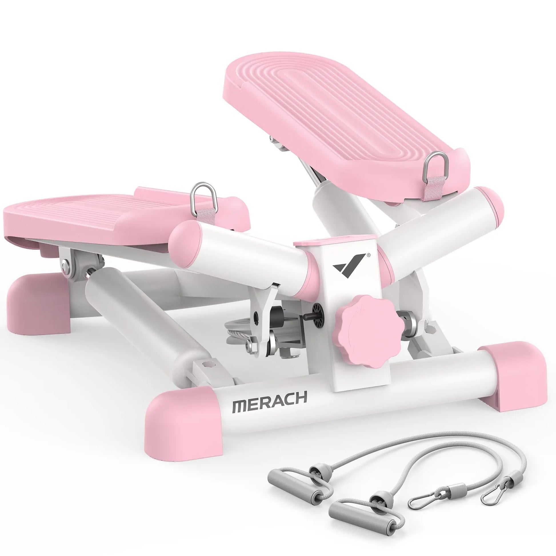 MERACH Mini Stepper for Exercise 330LBS Capacity Equipment with Resistance Band for Fitness