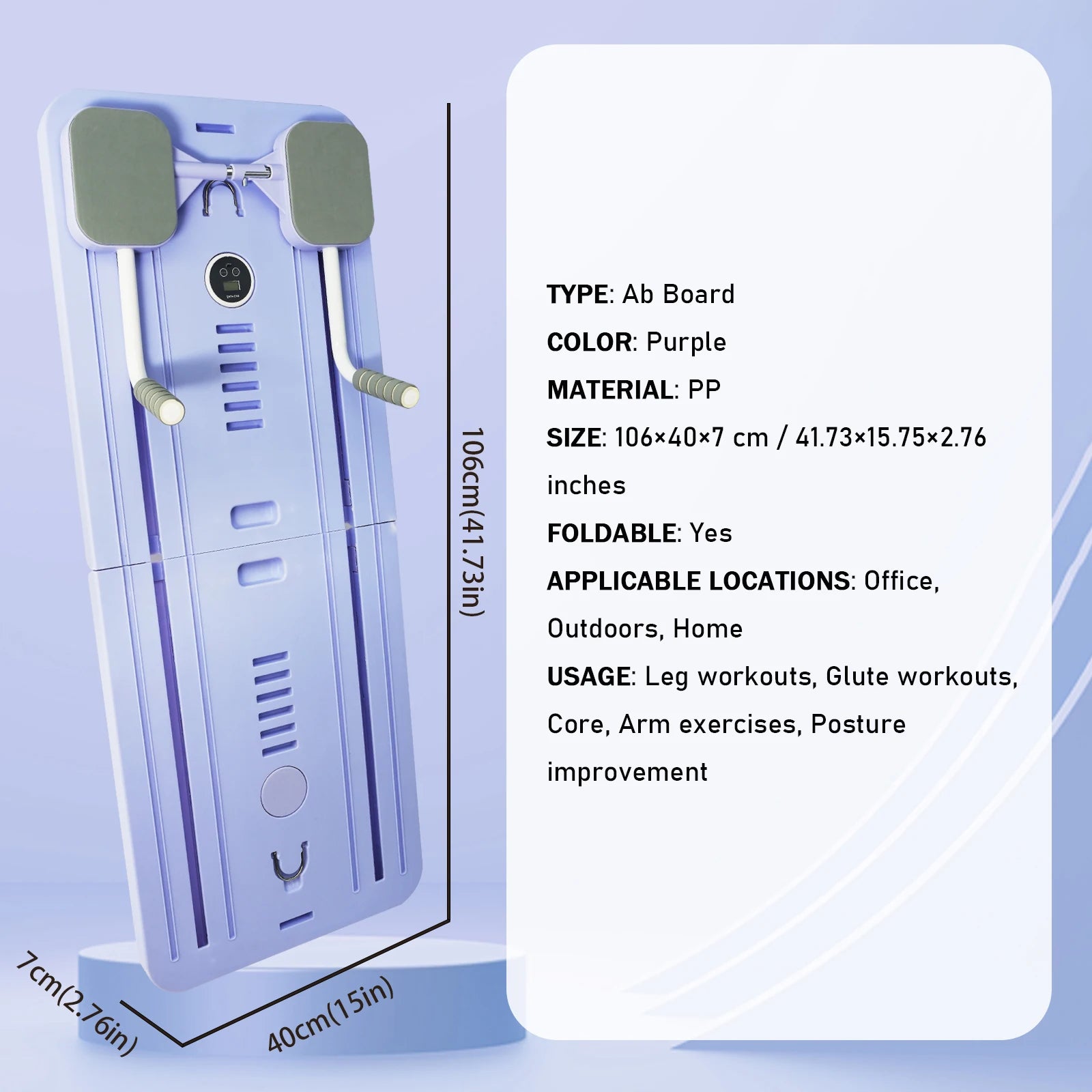 Pilates Board - Pilates Reformer Set, Multi-Purpose, Foldable 5 in 1 Sliding Board