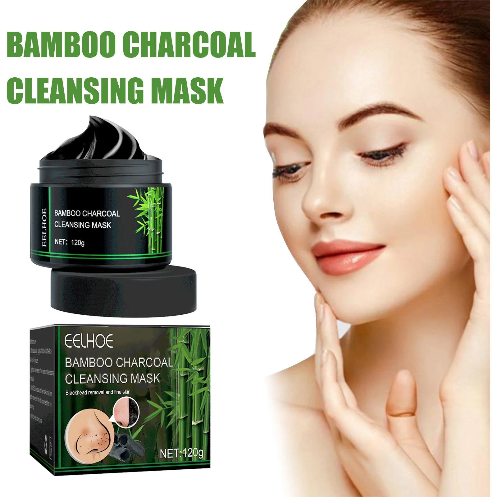 Eelhoe Charcoal Face Mask, Nose Strips, Whitening Toothpaste, Blackhead Remover, Clean Pores Oil Control