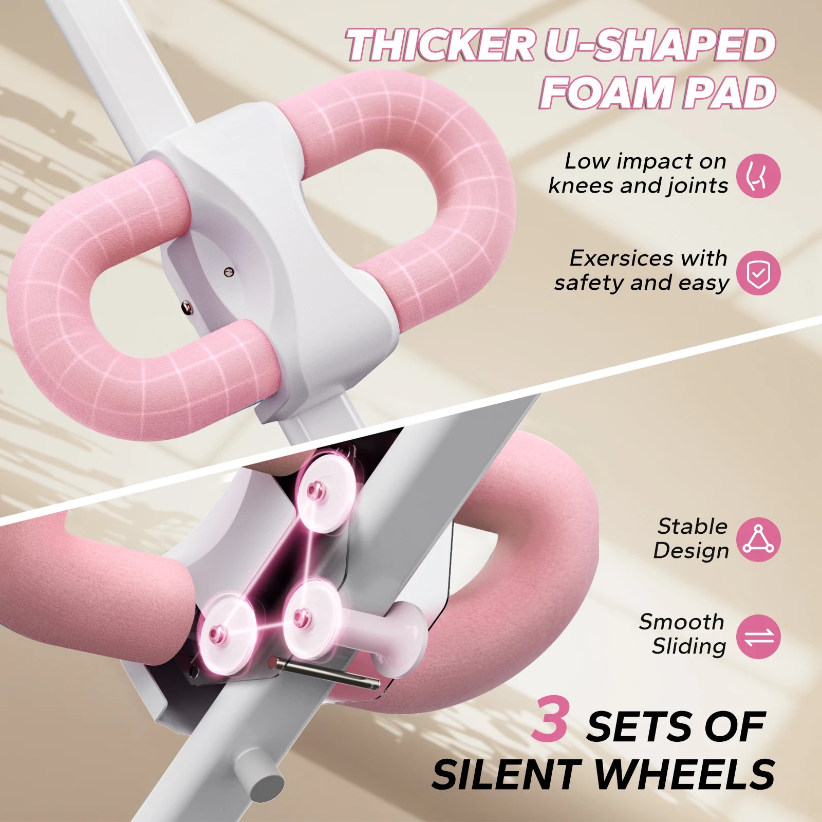 MERACH Adjustable Trainer Workout, Foldable, Knee Protection, Core & Ab Exercise System