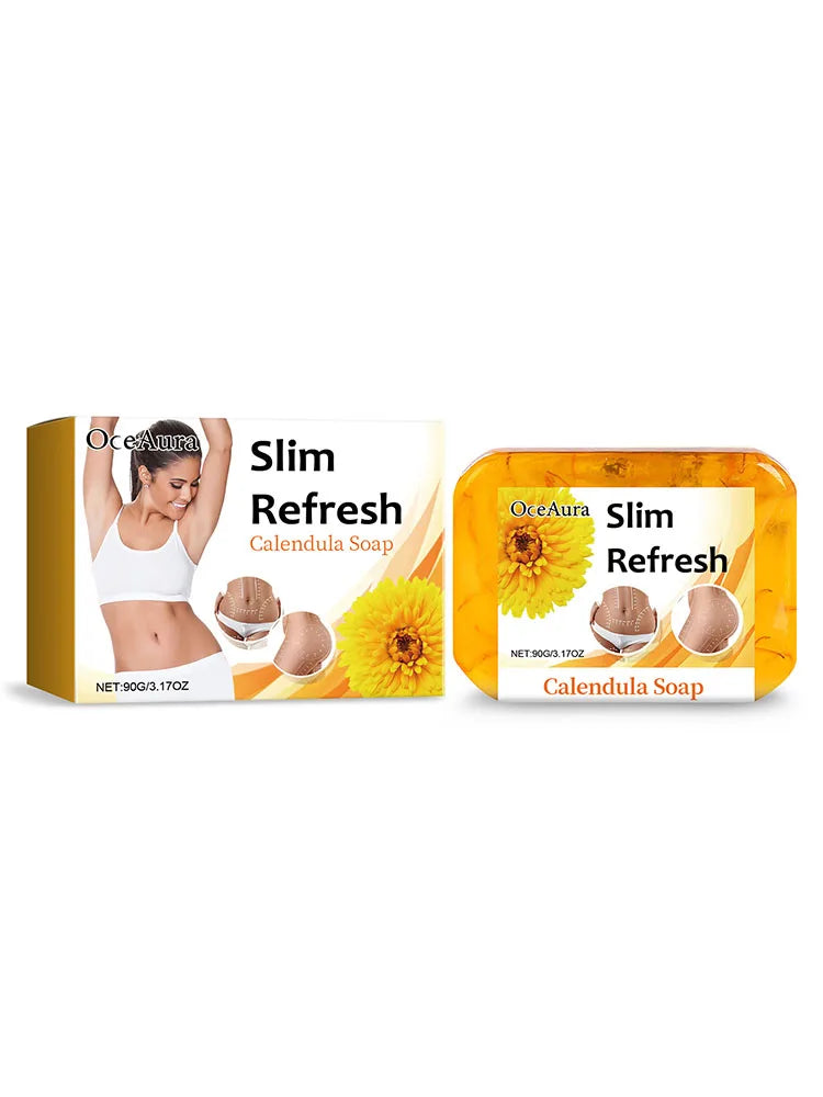 Oceaura 90g Lymphatic Detox Fat Burning Soap Exfoliating, Gentle Cleansing Soothe Skin Firm Lifting Waist Belly Soap