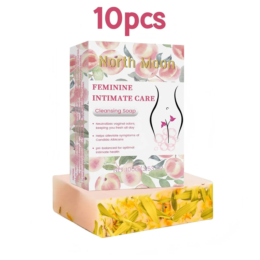 North Moon 100g Cleansing Body Yoni Soap PH Balance, Moisturizing Female Wash, Remove Odor, Itch Relieve