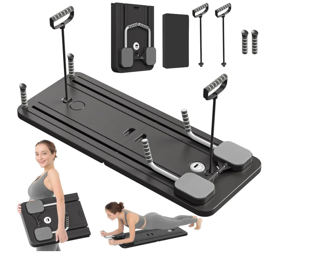 Pilates Board - Pilates Reformer Set, Multi-Purpose, Foldable 5 in 1 Sliding Board