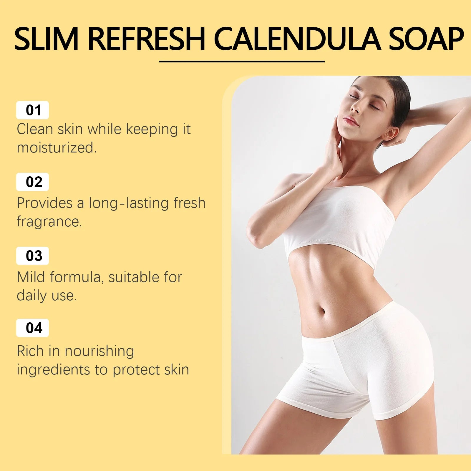 Oceaura 90g Lymphatic Detox Fat Burning Soap Exfoliating, Gentle Cleansing Soothe Skin Firm Lifting Waist Belly Soap