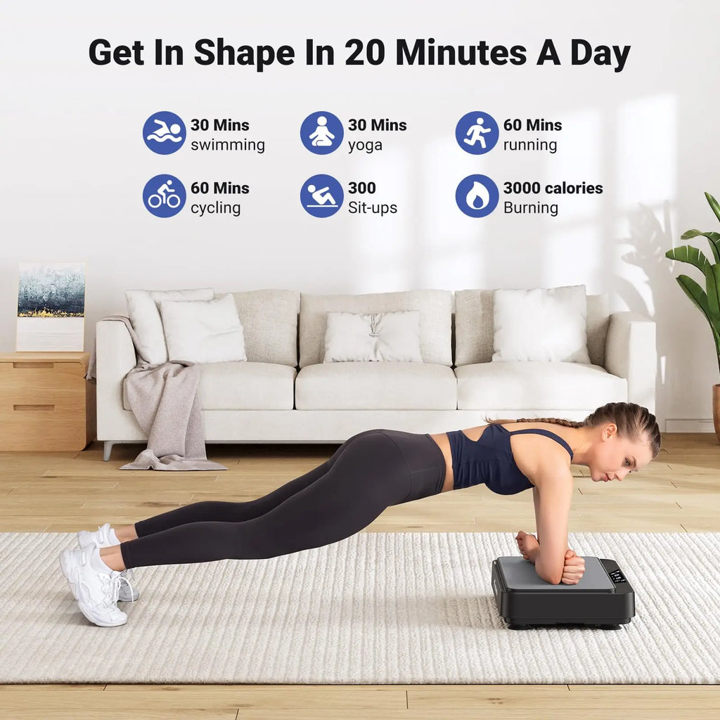 MERACH Vibration Plate Exercise Machine for Lymphatic Drainage, Relieve Pain, Help Sleep, Fat Burning