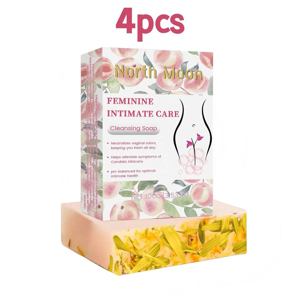North Moon 100g Cleansing Body Yoni Soap PH Balance, Moisturizing Female Wash, Remove Odor, Itch Relieve