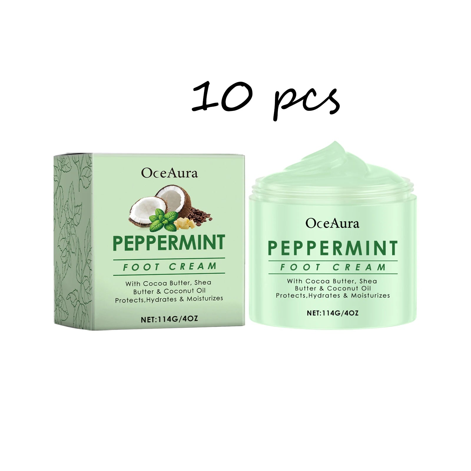 Oceaura Mint Foot Care Cream, Daily Relief Dryness, Remove Dead Skin, Nourishing Cooling Relief Discomfort