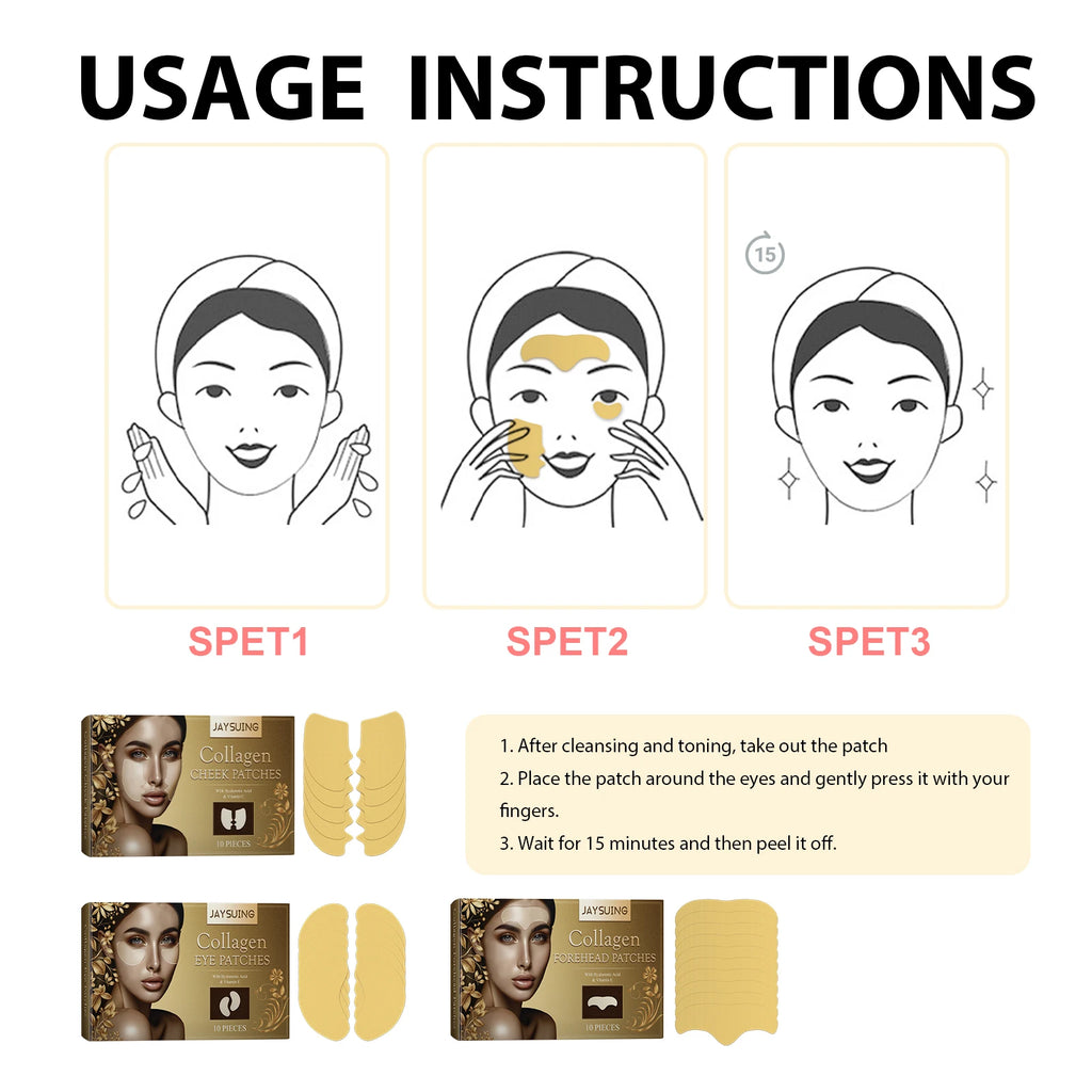 Moisturizing Anti Wrinkle Treatment, Collagen Face Patches