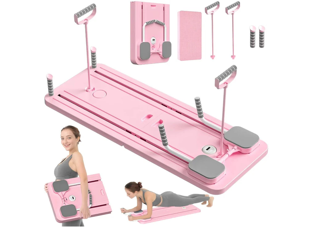 Pilates Board - Pilates Reformer Set, Multi-Purpose, Foldable 5 in 1 Sliding Board