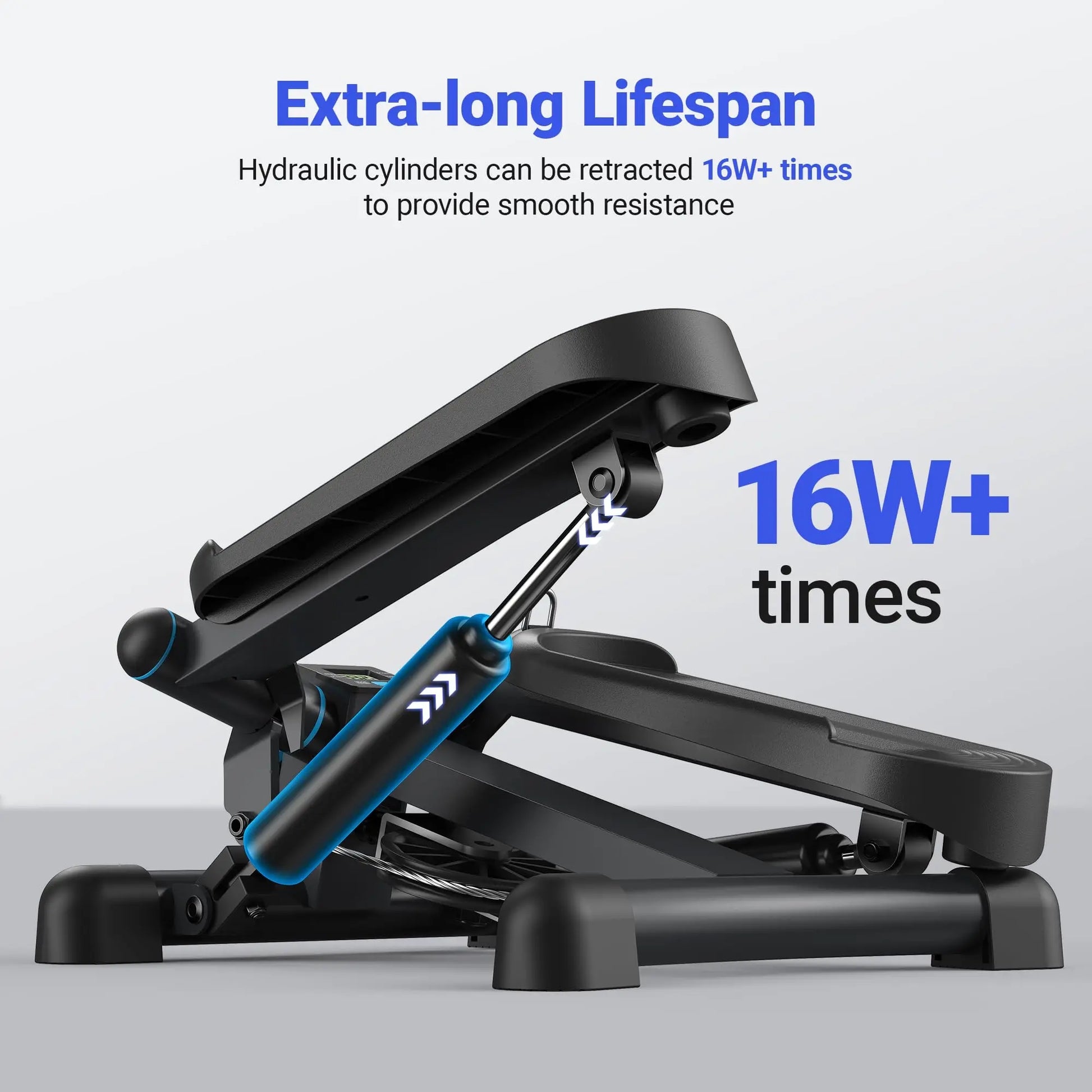 MERACH Mini Stepper for Exercise 330LBS Capacity Equipment with Resistance Band for Fitness