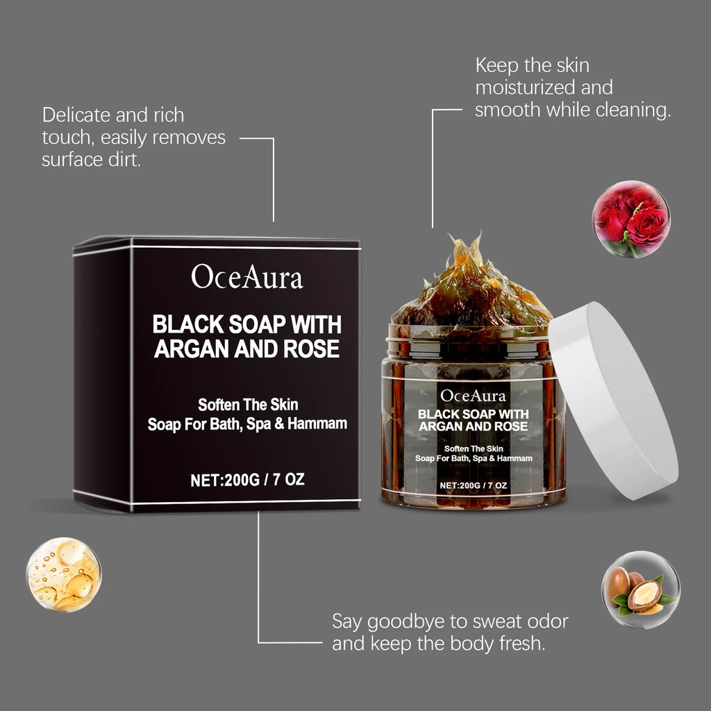 Oceaura Bath Cleansing Soap Softening Skin, Body Odor Control, Exfoliate Body Care Soap 200g