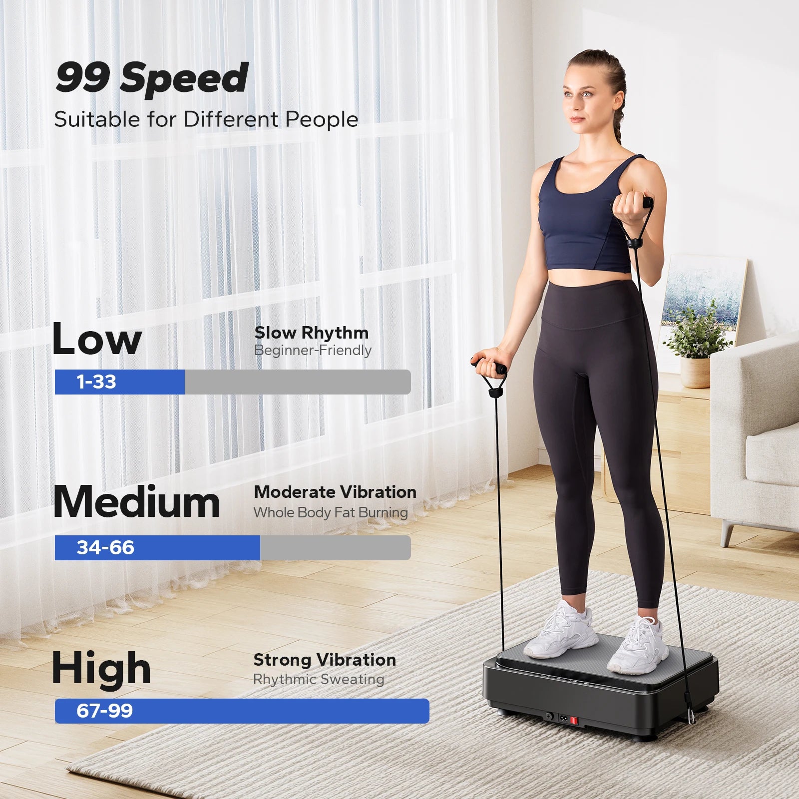 MERACH Vibration Plate Exercise Machine for Lymphatic Drainage, Relieve Pain, Help Sleep, Fat Burning.