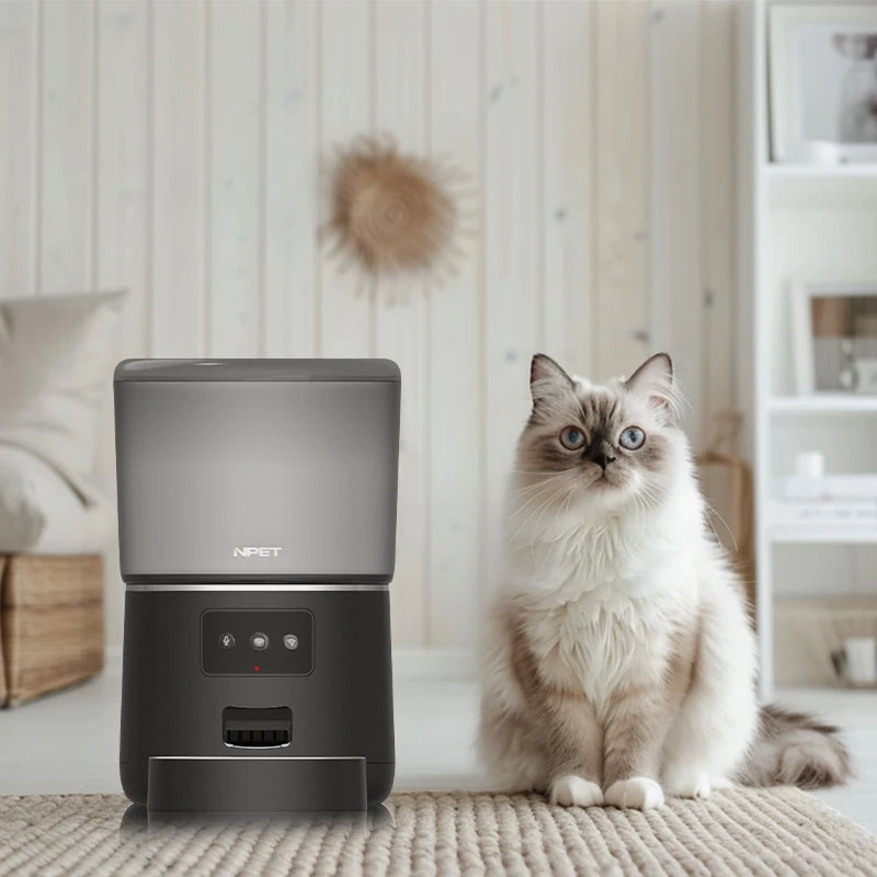 NPET 4L Automatic smart pet feeder for cats & dogs with stainless steel bowl