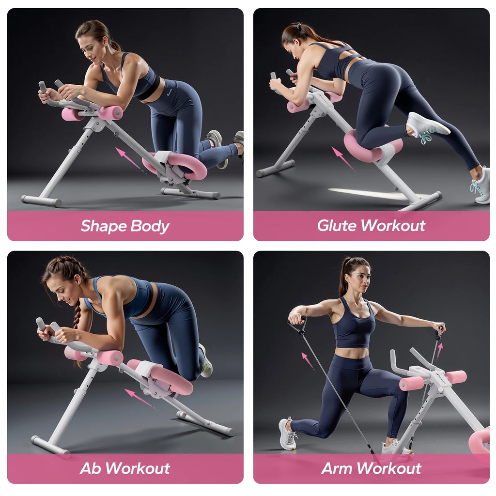MERACH Adjustable Trainer Workout, Foldable, Knee Protection, Core & Ab Exercise System