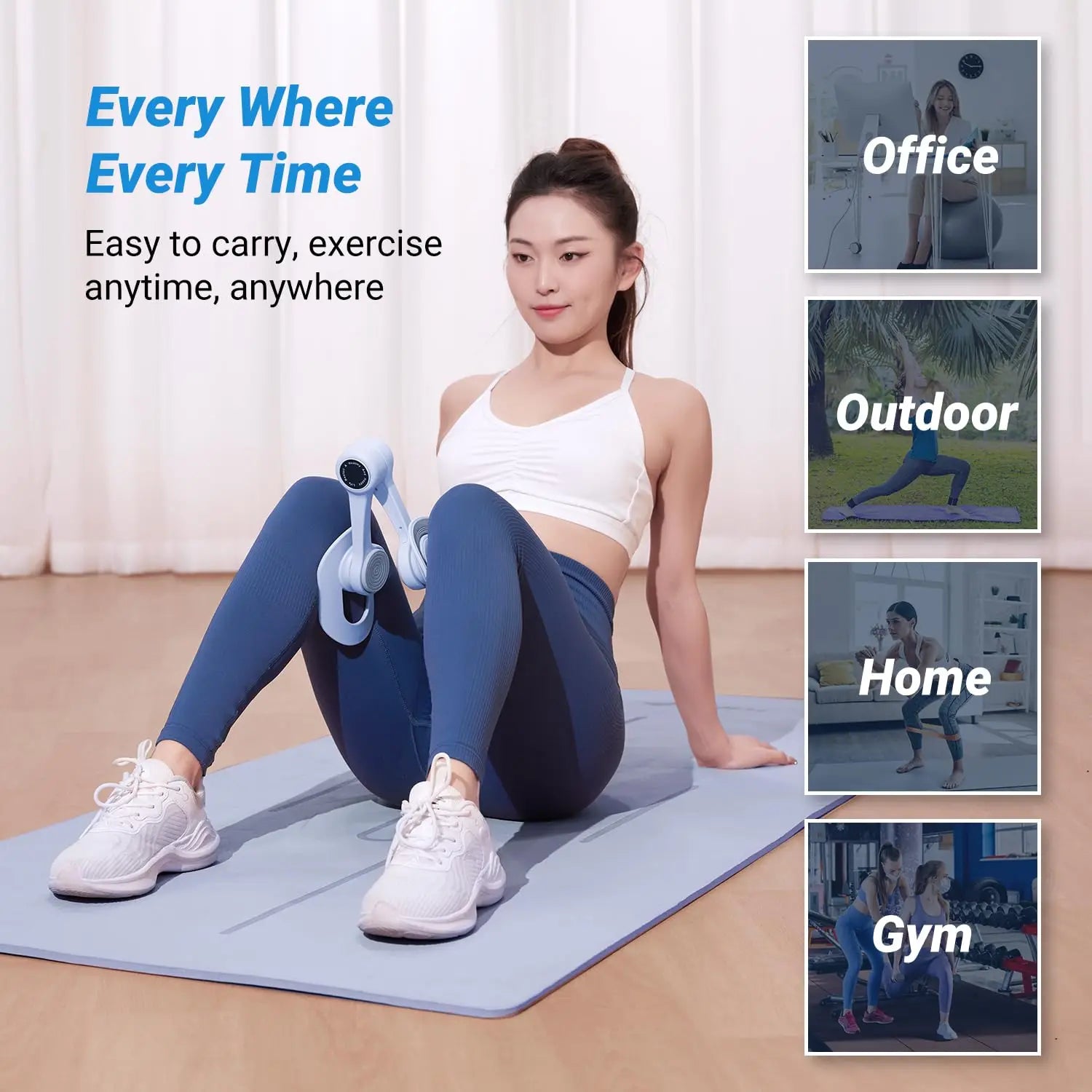 MERACH Thigh, Pelvic Floor Muscle Trainer/Inner Thigh Exercise Workout Equipment Strengthen Device