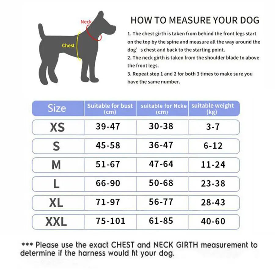 Dog Harness, Reflective, Breathable, Adjustable Vest, ID Custom Patch