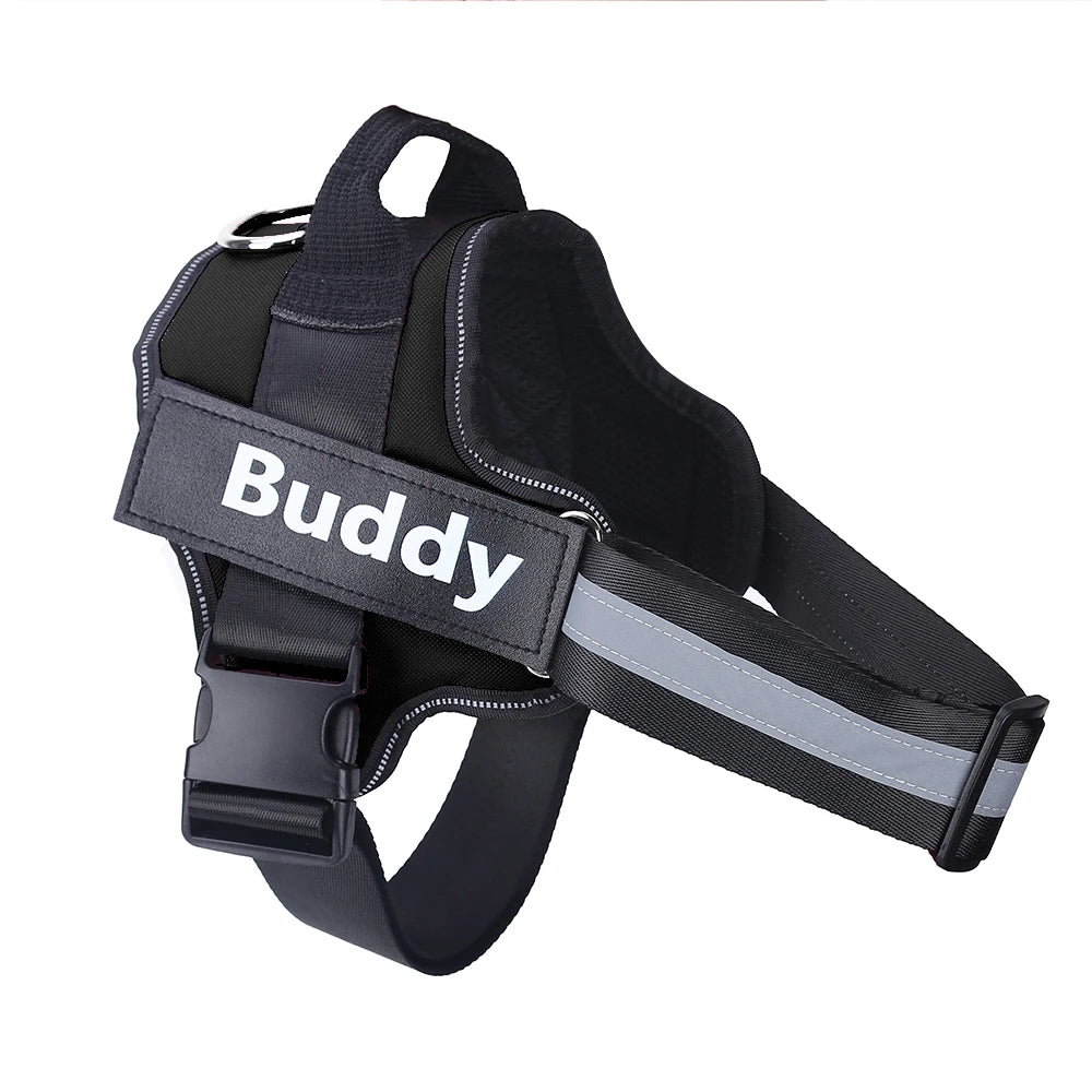 Dog Harness, Reflective, Breathable, Adjustable Vest, ID Custom Patch