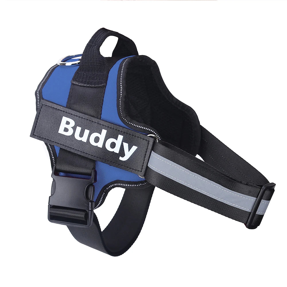 Dog Harness, Reflective, Breathable, Adjustable Vest, ID Custom Patch