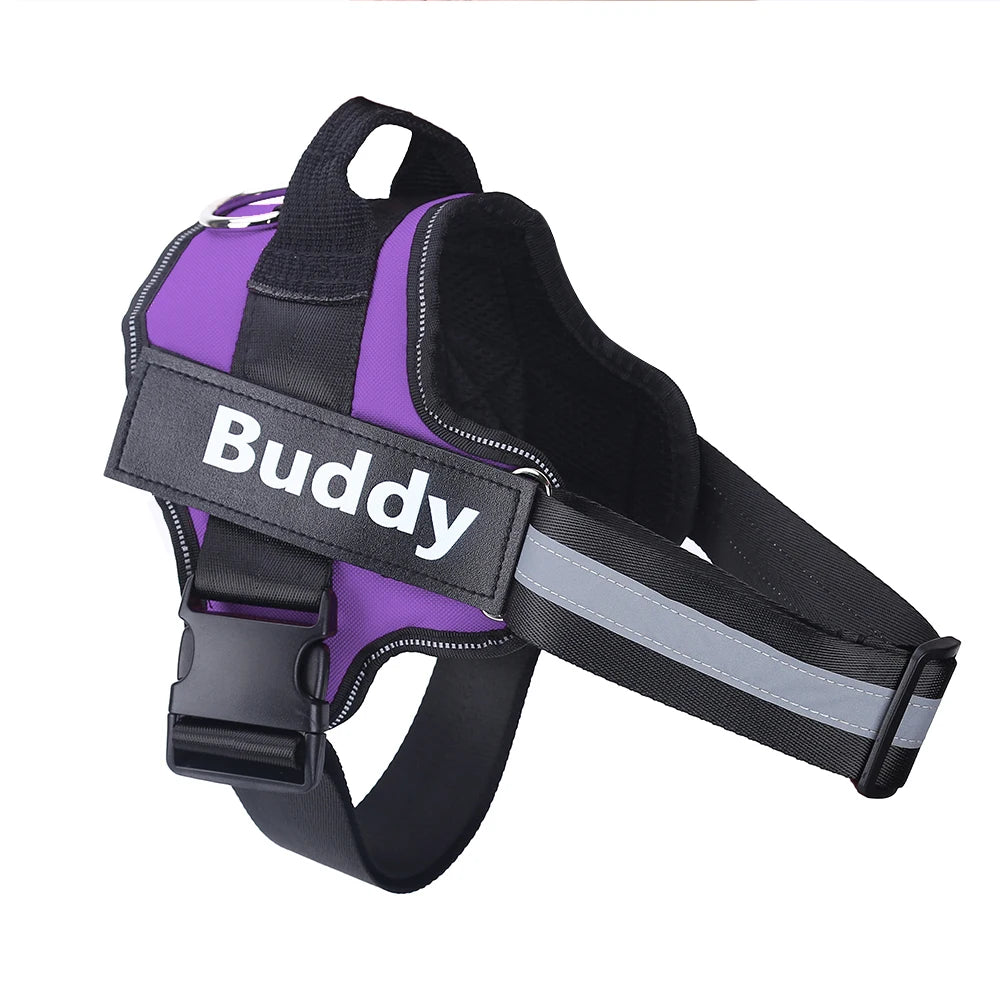 Dog Harness, Reflective, Breathable, Adjustable Vest, ID Custom Patch
