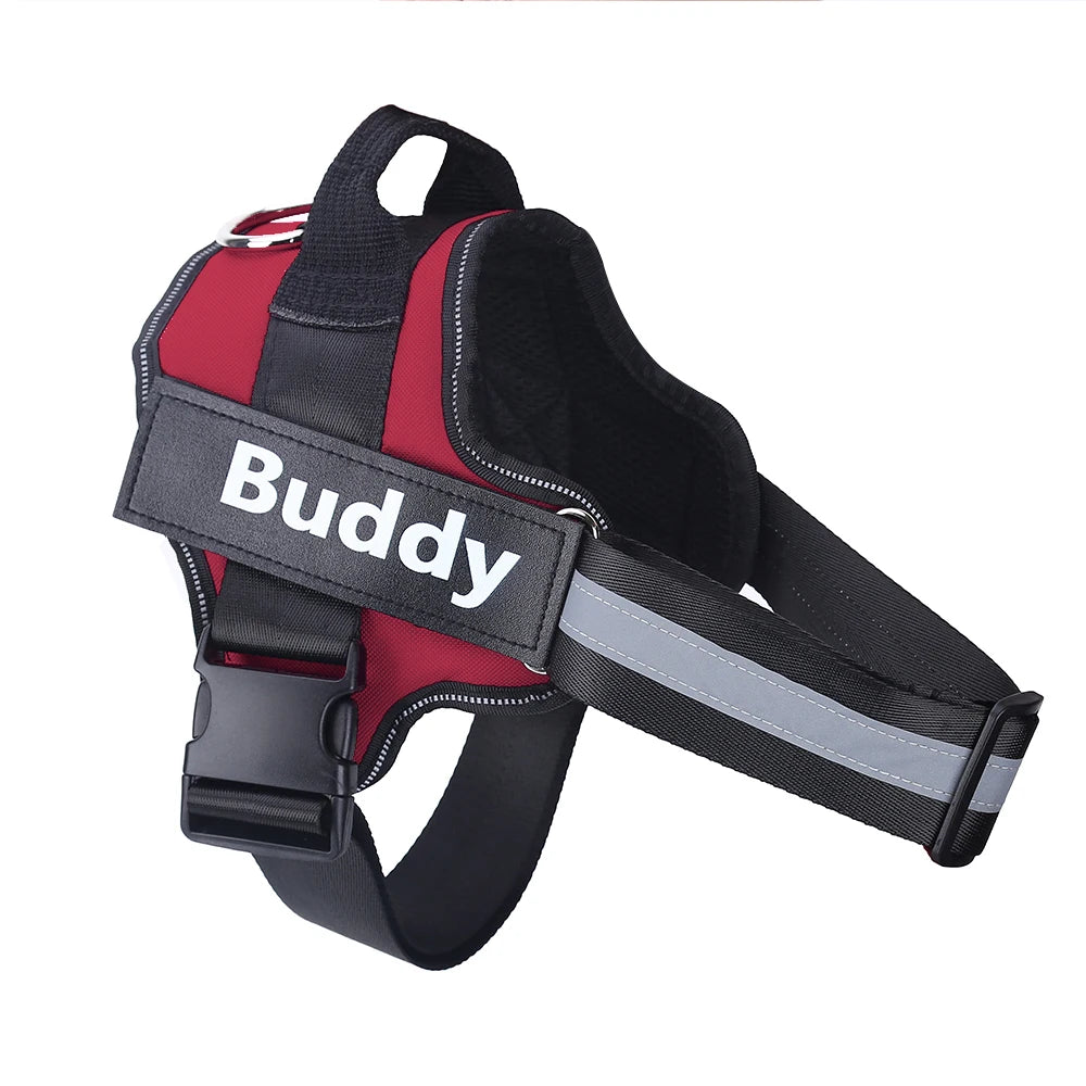 Dog Harness, Reflective, Breathable, Adjustable Vest, ID Custom Patch