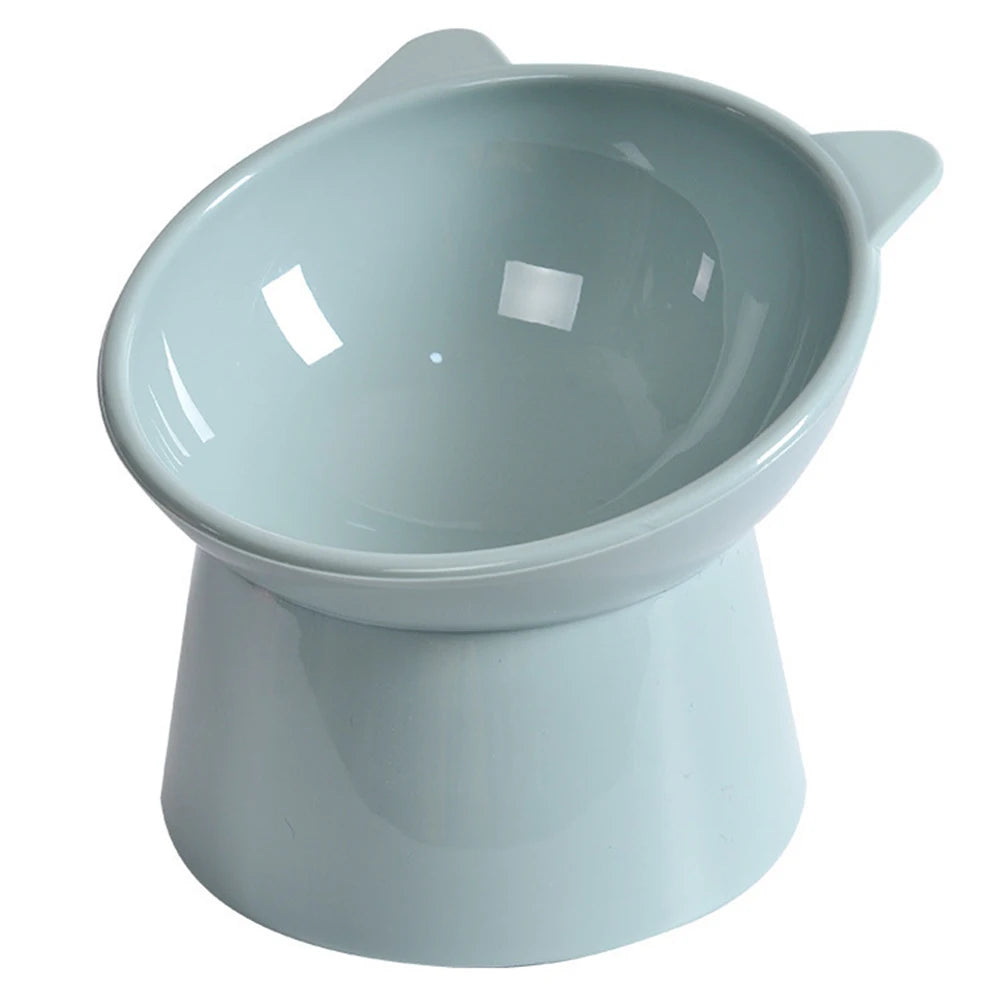 Tilted Cat Food Bowl Ergonomic Raised Bowl for Anti Vomiting, Tall, Non Slip