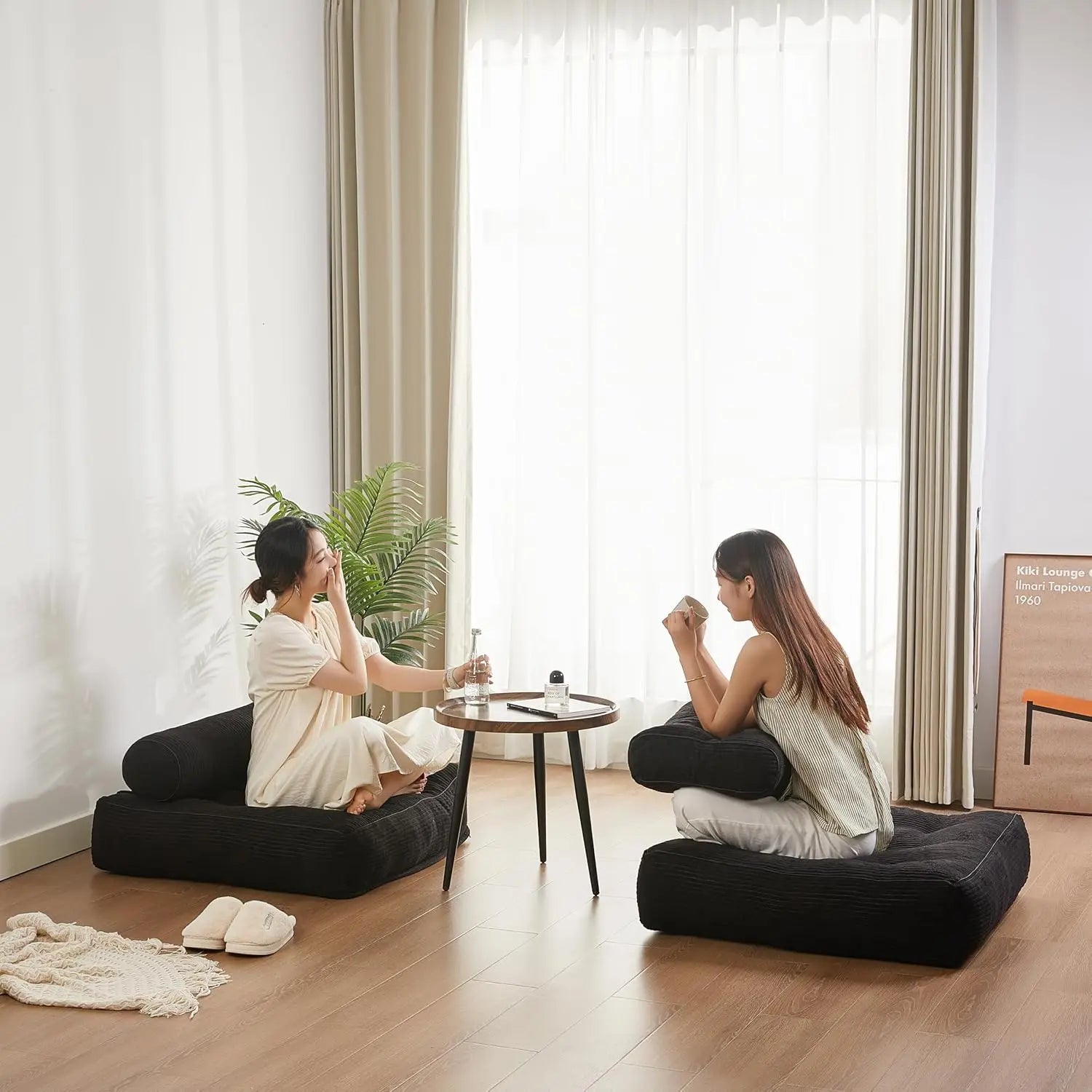 35.4x33.5 Inch Floor Pillow, Large Cushion with Removable Washable Cover - Ultra Soft Plush Filling