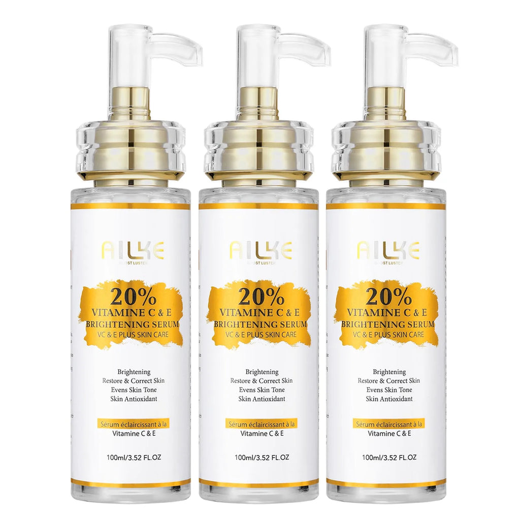 AILKE Vitamin C Skin Care Set, with Lightening Body Lotion, Even Skin Tone Face Cream, Whitening Serum, Brightening Soap