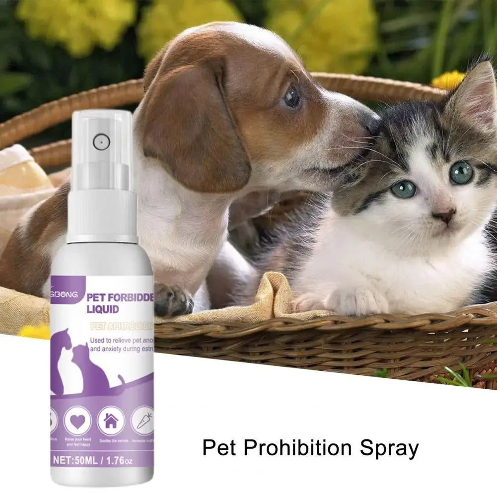 Great Pet Prohibition Spray Prevent Howling, Improve Appetite, Cat Calming Pheromone Travel Spray