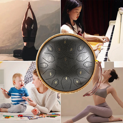 12 Inch D Tone Ethereal Drum Meditation Sound Healing 15 Notes Percussion Musical Instrument