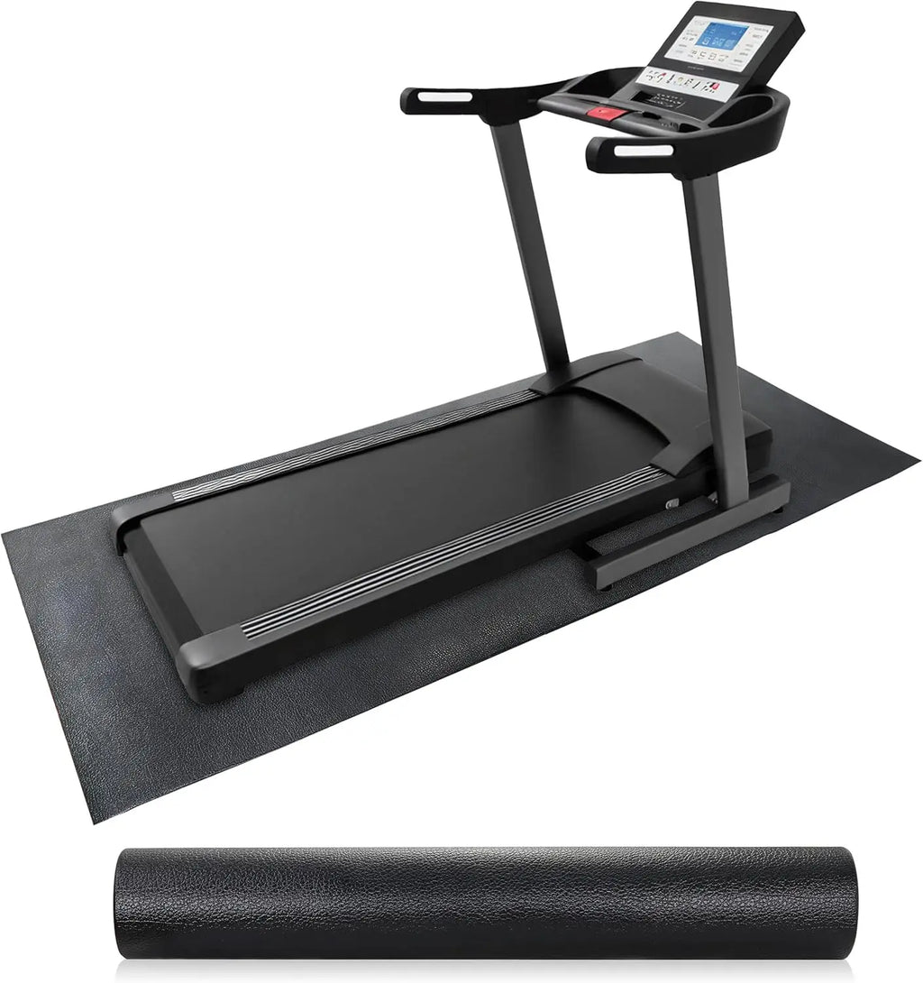 High Density Gym Exercise Treadmill Floor Mat,8 x 3 FT Anti Vibration PVC Exercise Equipment Mat,1/4" Thickness