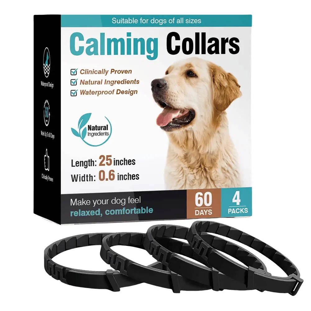 3/4 Pack Pet Calming Collar Stress and Anxiety Relief Pheromone Collar Adjustable